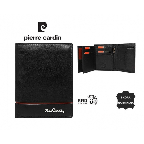 PIERRE CARDIN skórzany portfel męski 326 * ochrona RFID